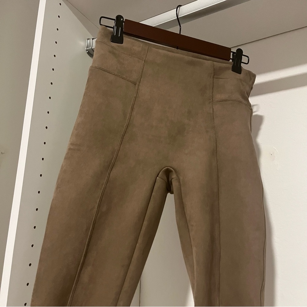 Spanx Suede leggings camel